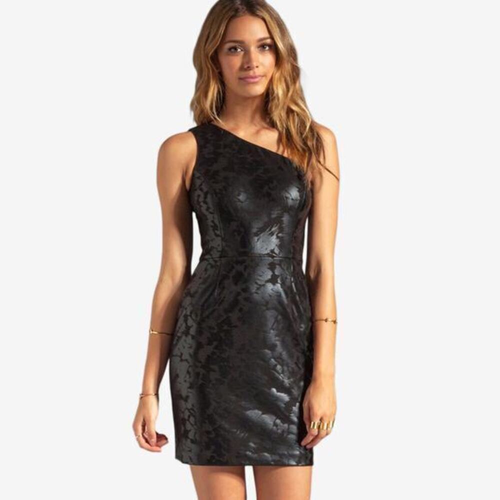 ERIN by Erin Fetherston Denise Glazed Ponti Dress Size 2 Black Glam‎ Cocktail - Picture 3 of 4